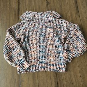 Girls Art Class waffle knit sweater